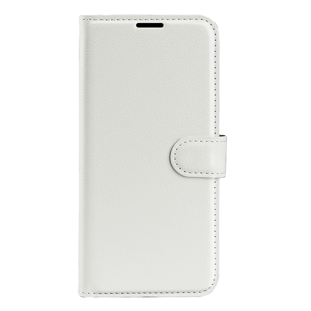  Samsung Galaxy S25 Fodral Litchi Läder Vit