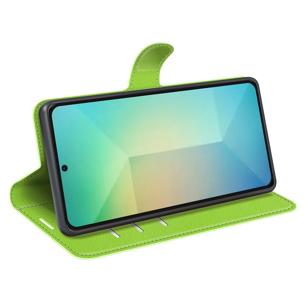  Samsung Galaxy S25 Fodral Litchi Läder Grön