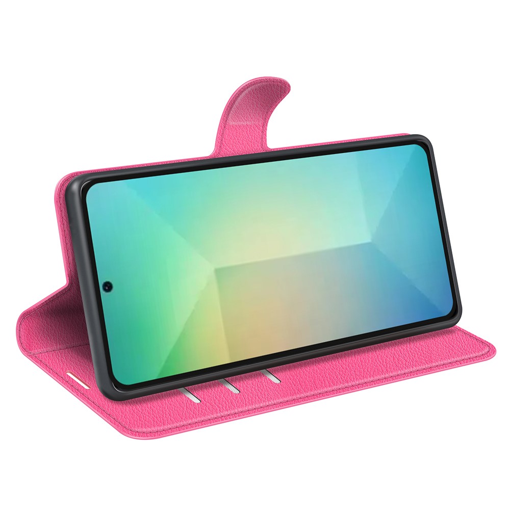  Samsung Galaxy S25 Fodral Litchi Läder Rosa