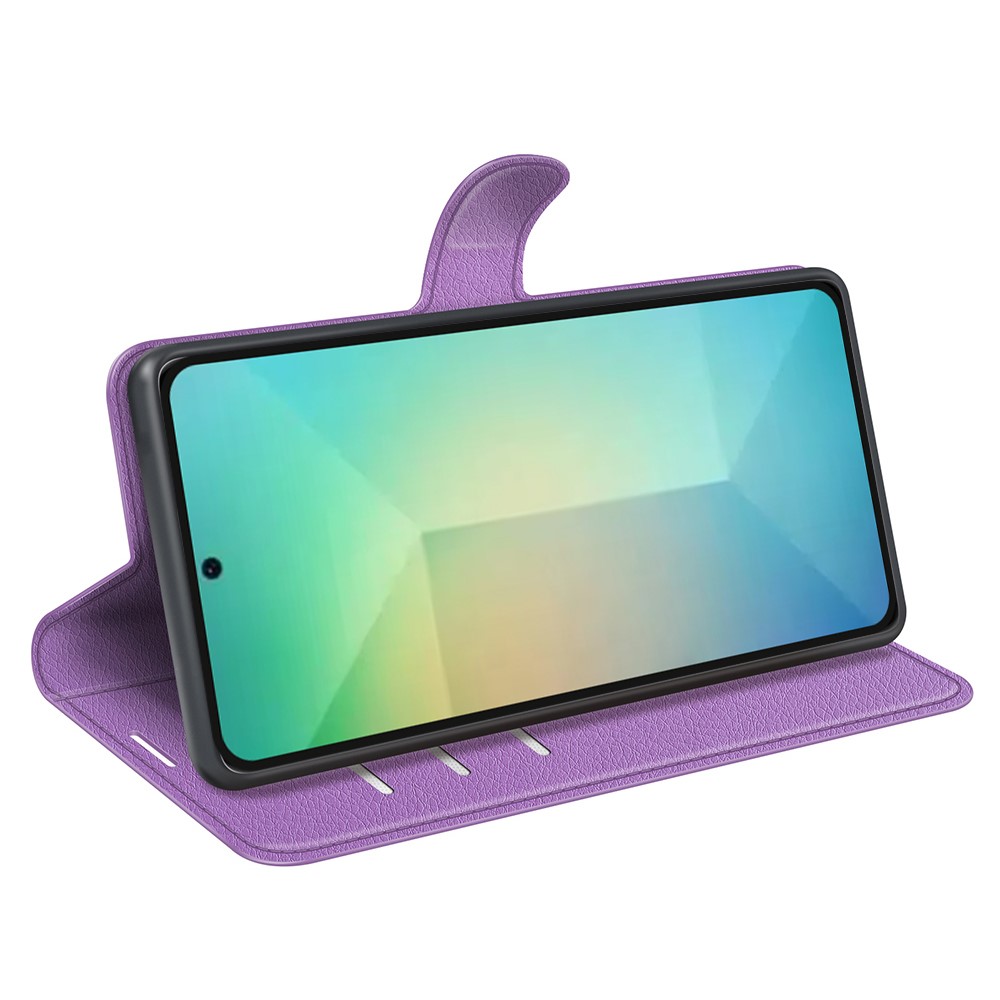  Samsung Galaxy S25 Fodral Litchi Läder Lila