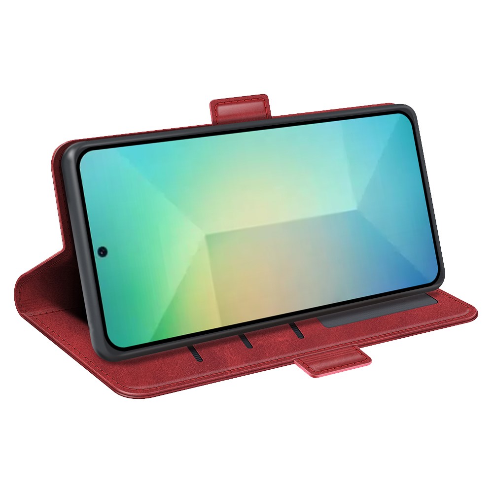  Samsung Galaxy S25 Fodral Läder Röd