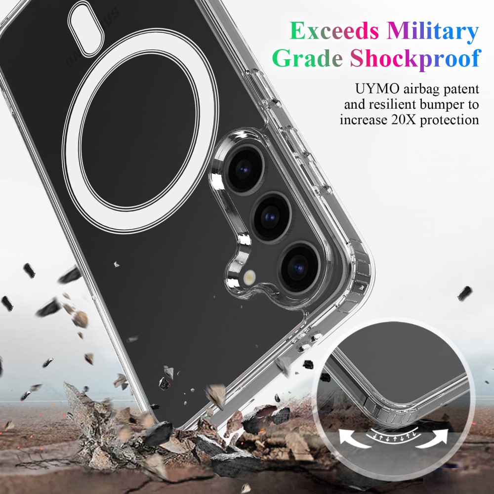  Samsung Galaxy S25 Skal MagSafe TPU / Akryl Transparent