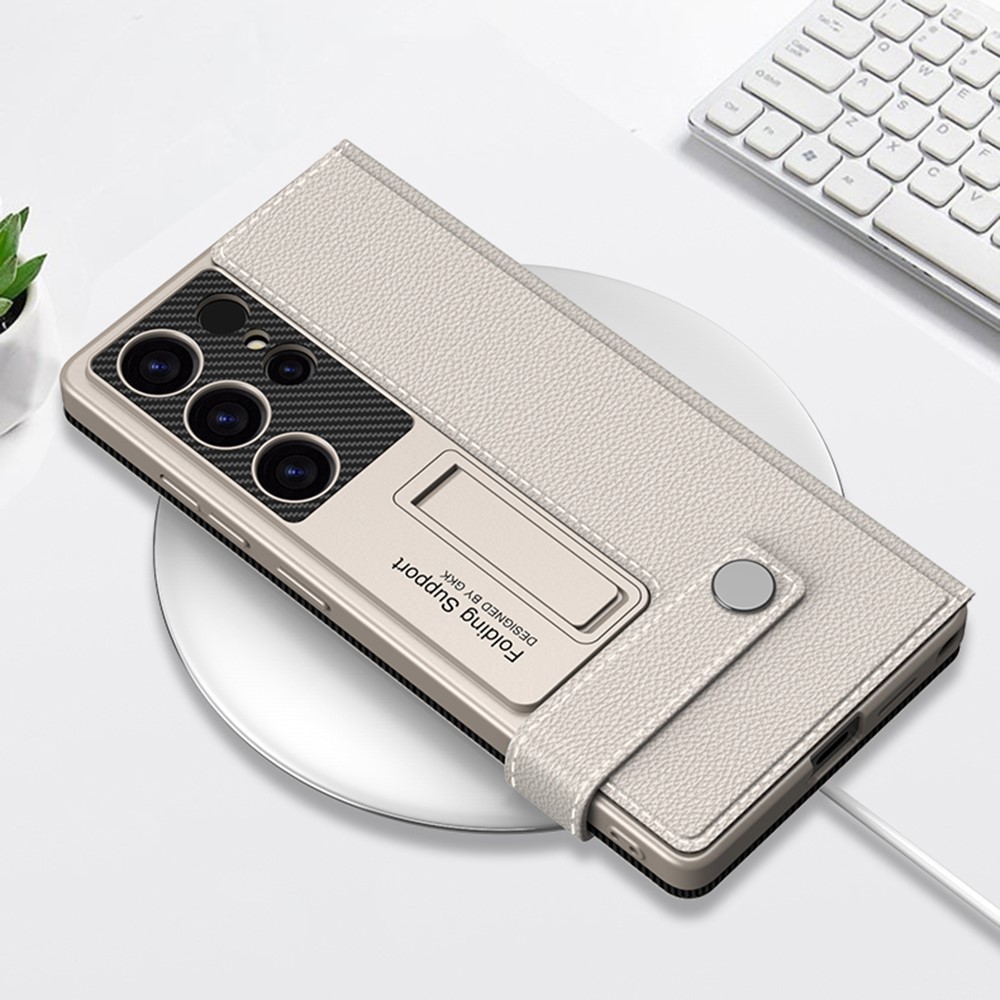 GKK GKK Samsung Galaxy S25 Fodral Kickstand Med Korthållare Grön