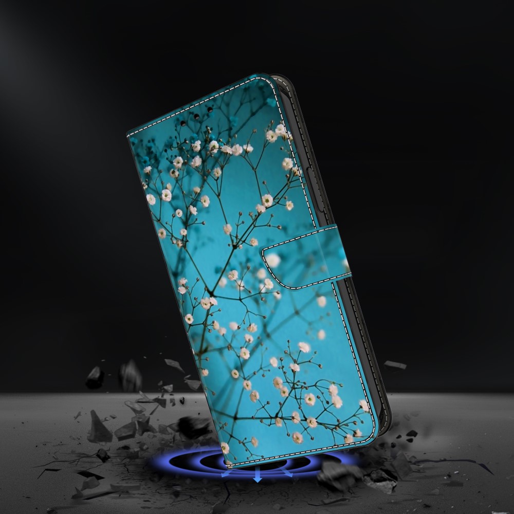  Samsung Galaxy S25 Fodral Läder Peach Blossom