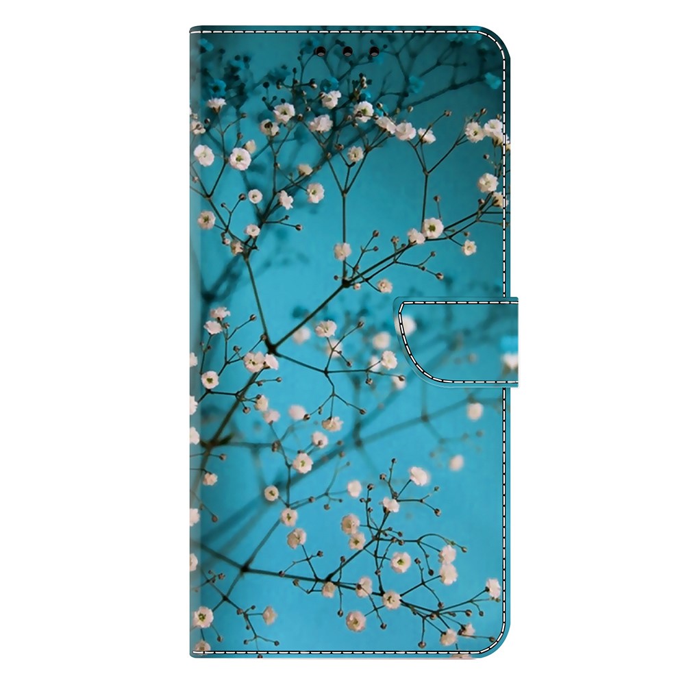  Samsung Galaxy S25 Fodral Läder Peach Blossom