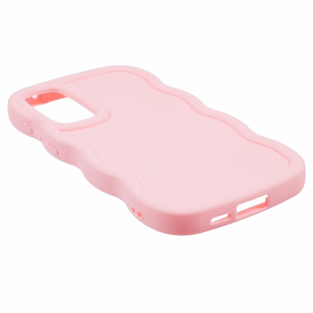  Samsung Galaxy S25 Mobilskal Wavy Ljus Rosa