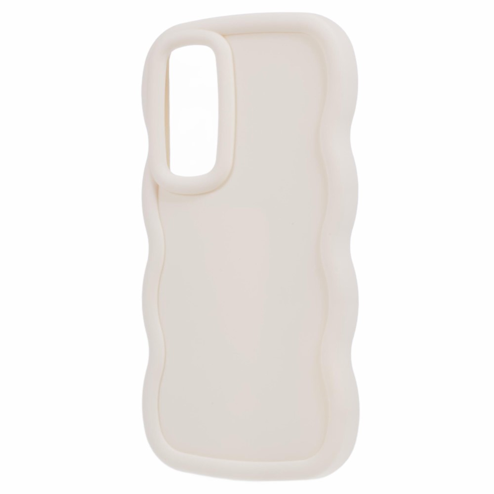  Samsung Galaxy S25 Mobilskal Wavy Off White