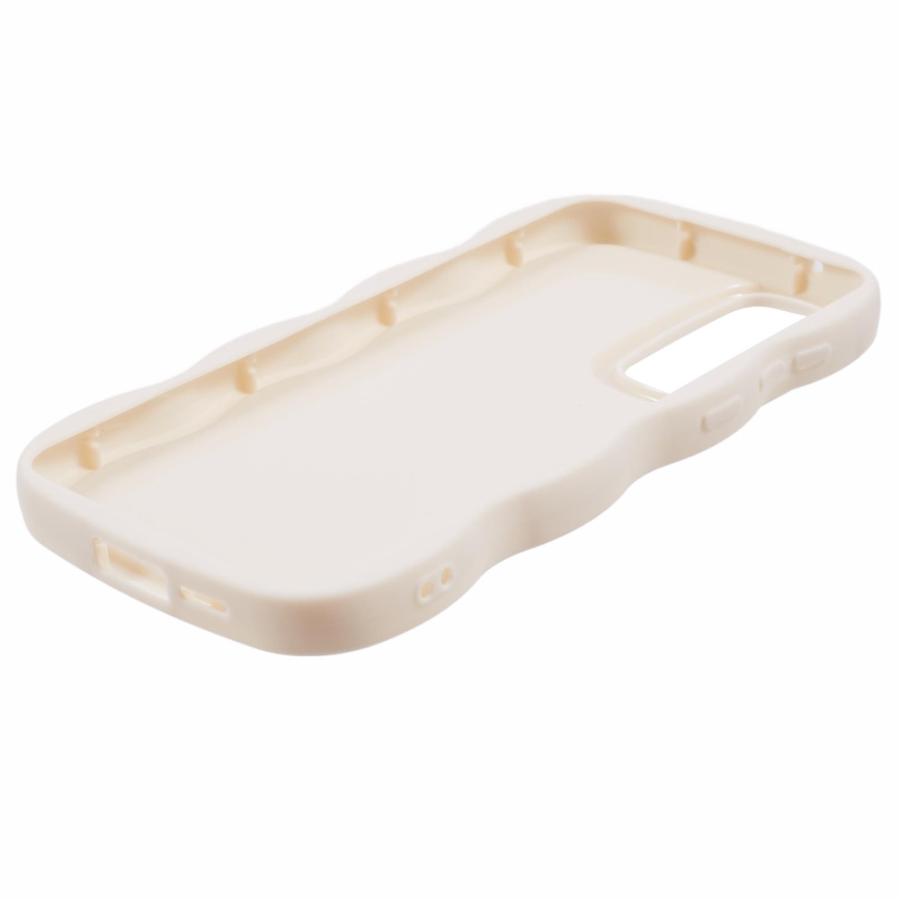  Samsung Galaxy S25 Mobilskal Wavy Off White