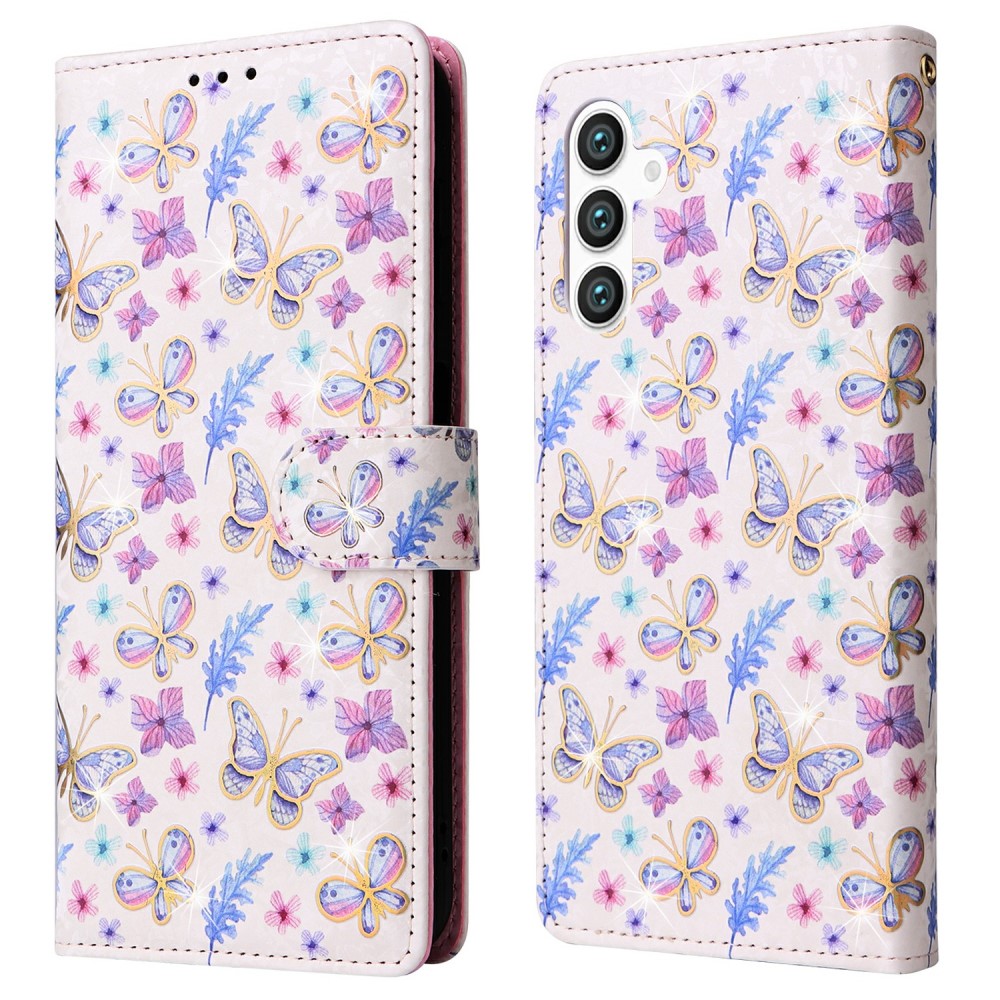  Samsung Galaxy S25 Fodral RFID Fjärilar / Blommor