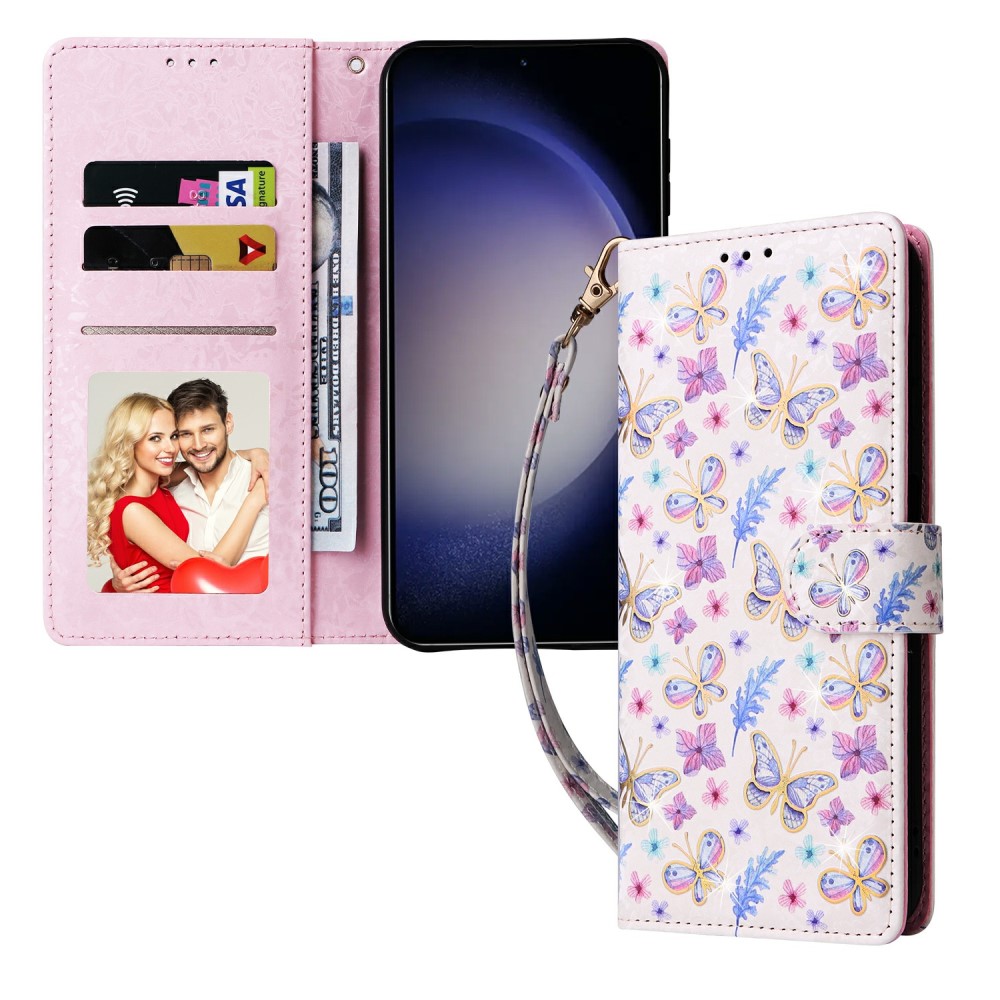  Samsung Galaxy S25 Fodral RFID Fjärilar / Blommor