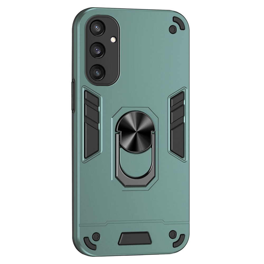  Samsung Galaxy S25 Skal Hybrid Armor Ring Grön