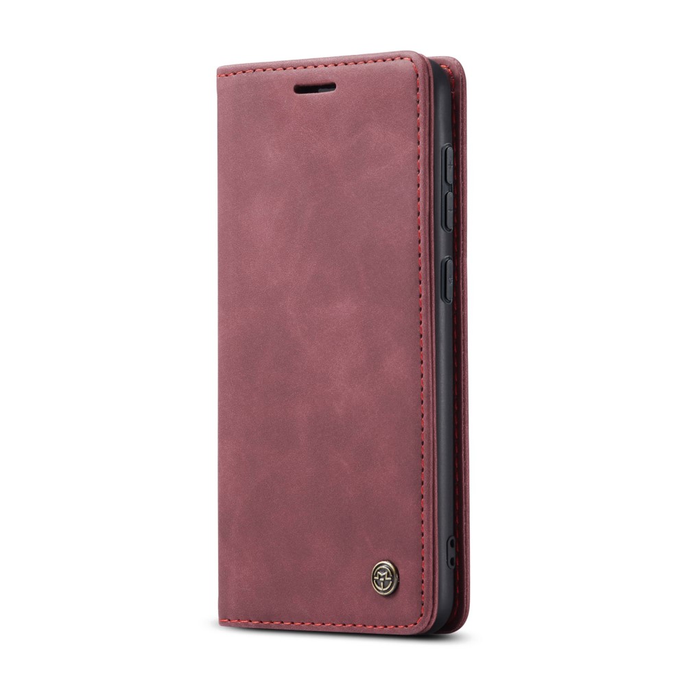 CASEME CASEME Galaxy S25 Fodral Flip Retro Läder Röd