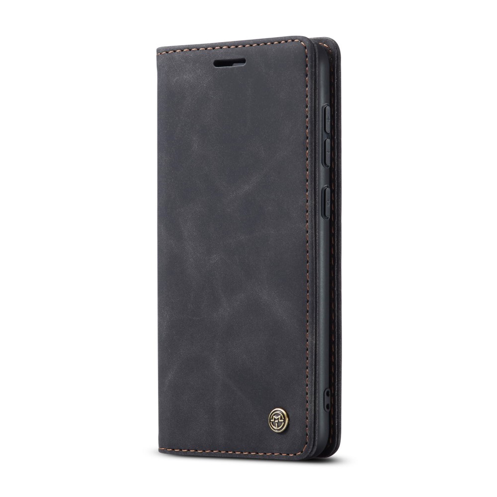 CASEME CASEME Galaxy S25 Fodral Flip Retro Läder Svart