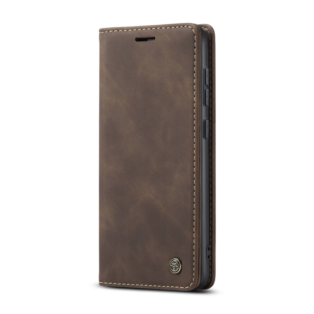 CASEME CASEME Galaxy S25 Fodral Flip Retro Läder Mörk Brun