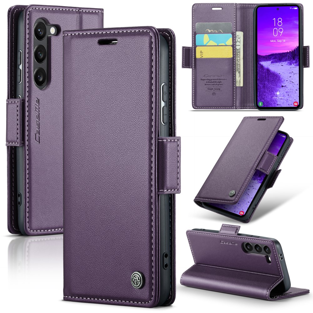 CASEME CASEME Samsung Galaxy S25 Fodral RFID Läder Lila