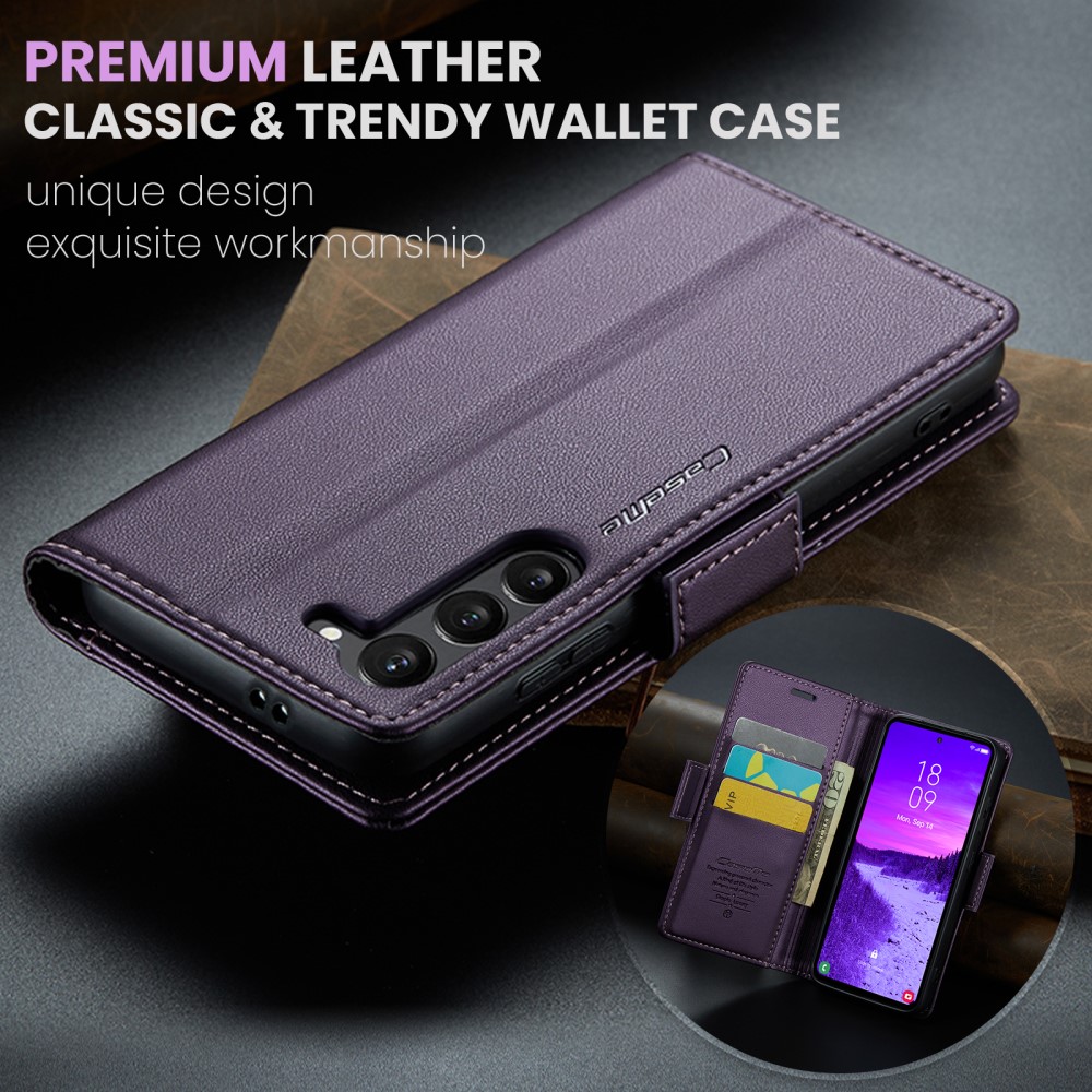 CASEME CASEME Samsung Galaxy S25 Fodral RFID Läder Lila