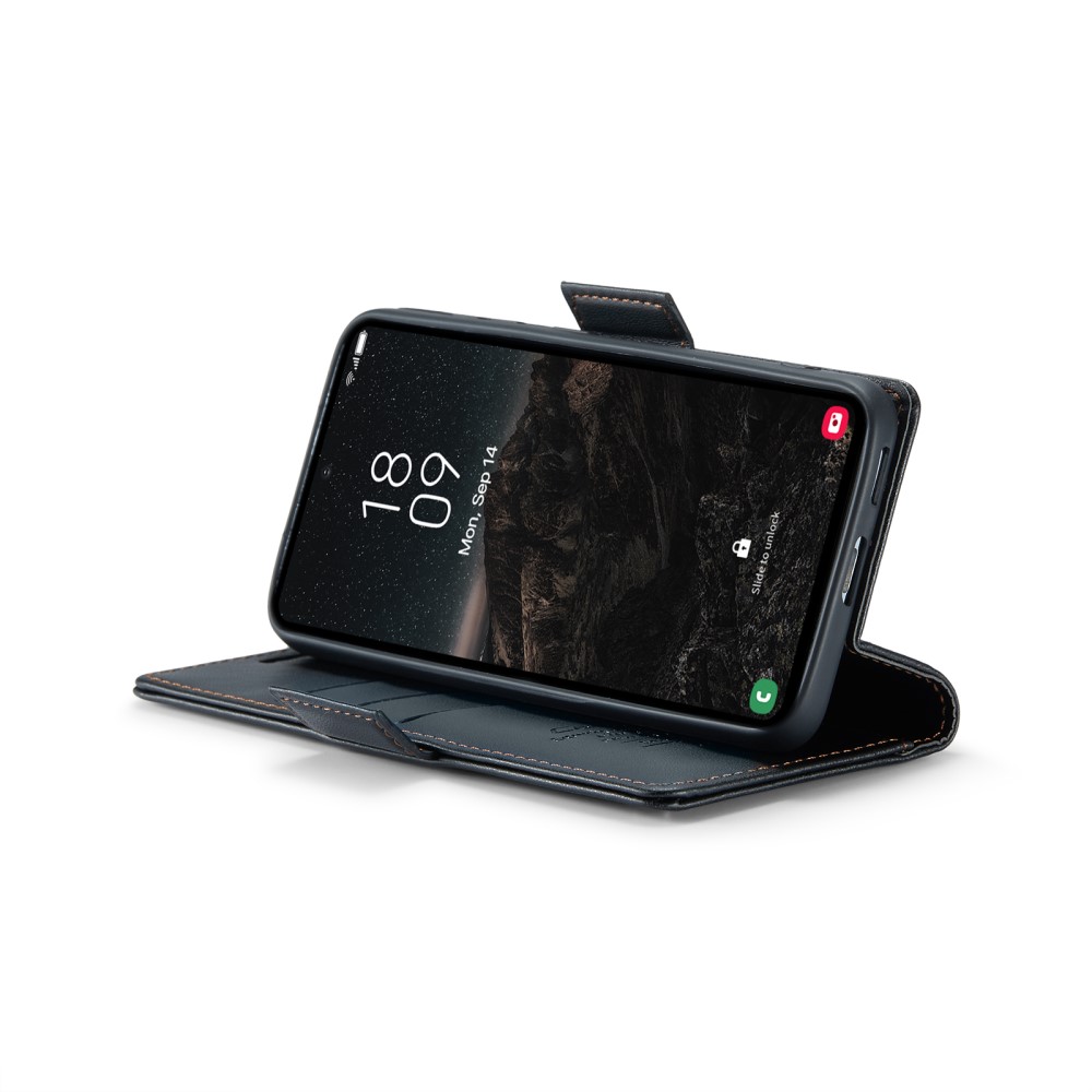 CASEME CASEME Samsung Galaxy S25 Fodral RFID Läder Svart