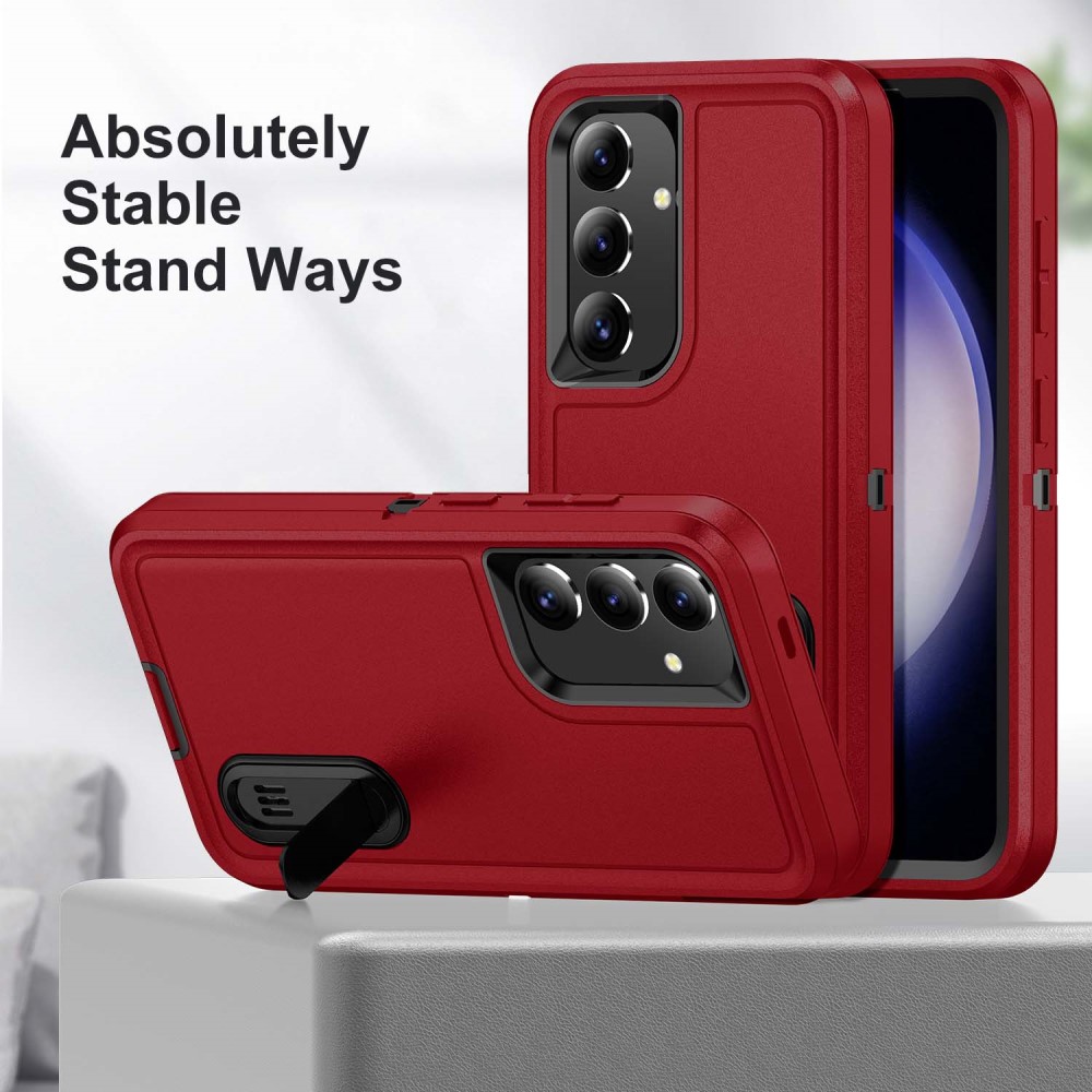  Samsung Galaxy S25 Skal Extreme Hybrid Kickstand Röd