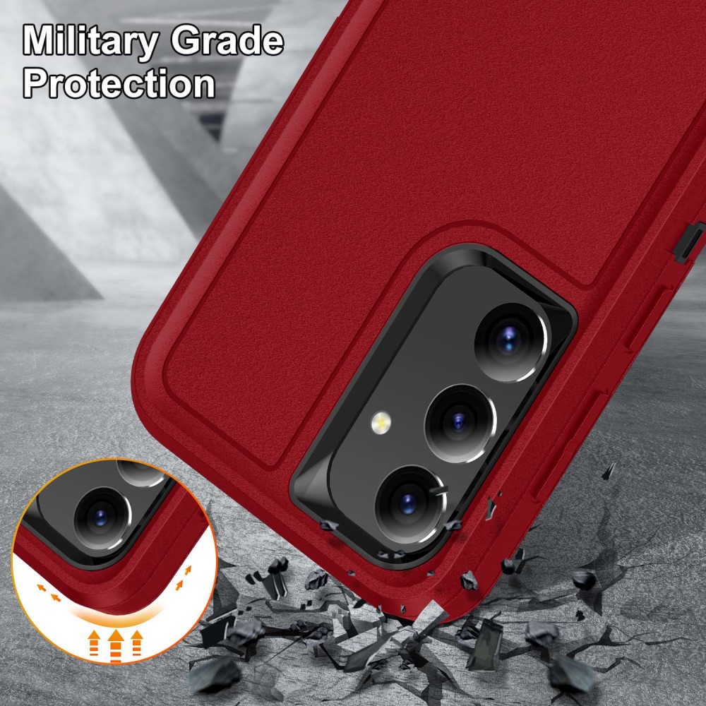  Samsung Galaxy S25 Skal Extreme Hybrid Kickstand Röd