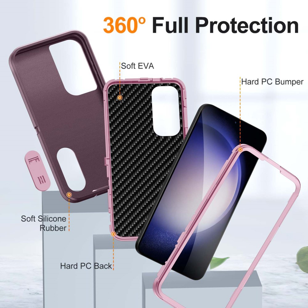  Samsung Galaxy S25 Skal Extreme Hybrid Kickstand Lila/Rosa