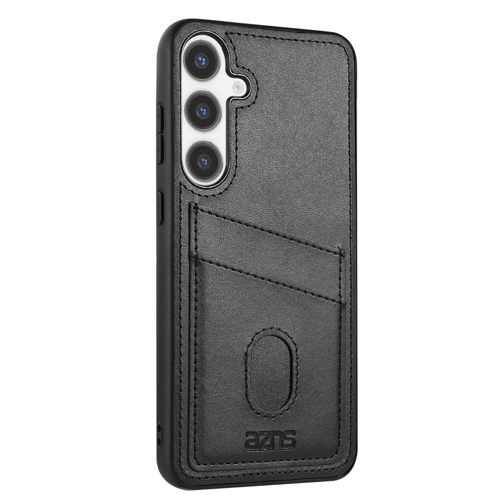 AZNS AZNS Samsung Galaxy S25 Skal Med Kortfack Läder Svart