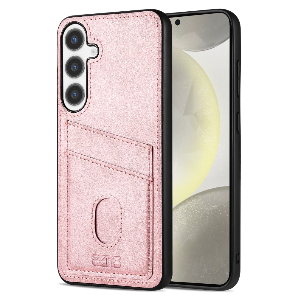 AZNS AZNS Samsung Galaxy S25 Skal Med Kortfack Läder Roséguld