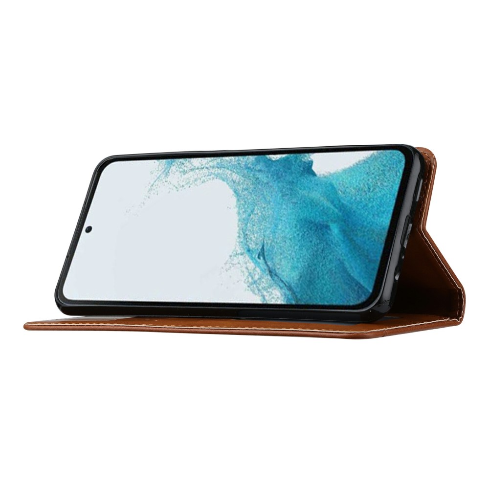  Samsung Galaxy S25 Fodral Flip Läder Med Kortficka Svart