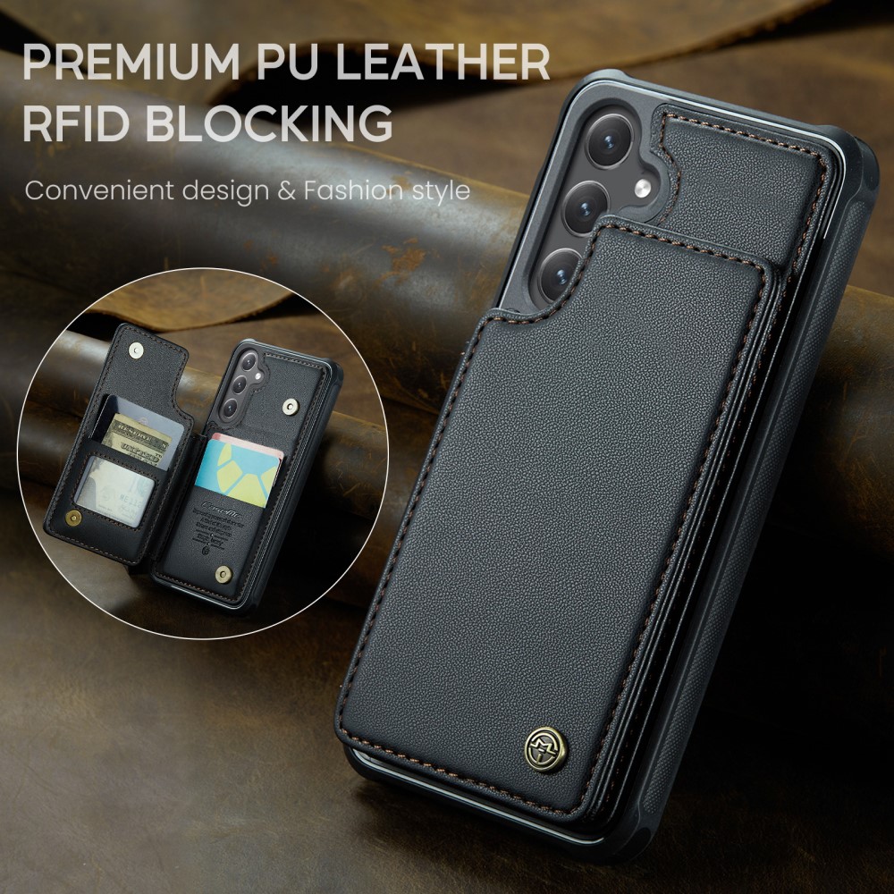 CASEME CASEME Samsung Galaxy S25 Skal RFID Kickstand Svart