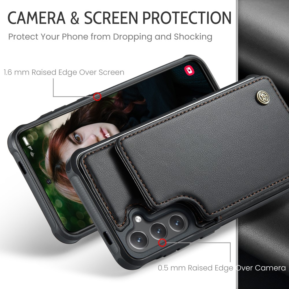 CASEME CASEME Samsung Galaxy S25 Skal RFID Kickstand Svart