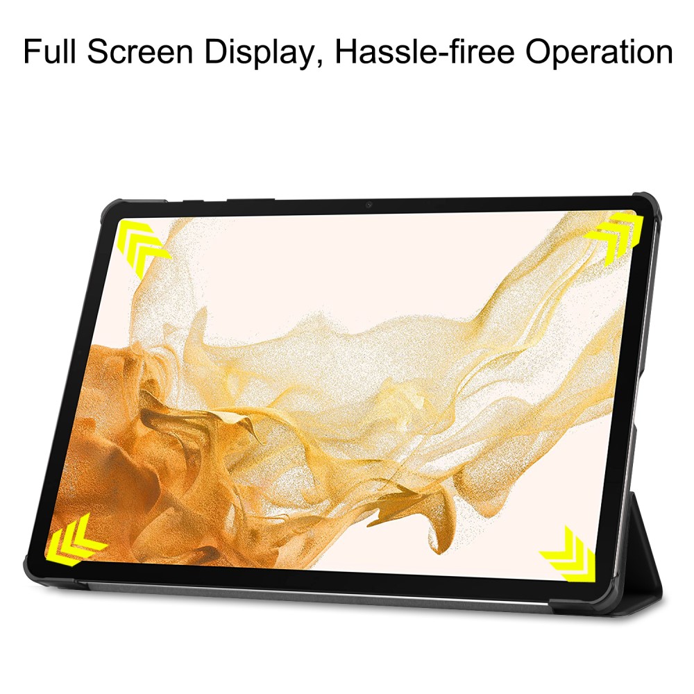  Galaxy Tab S10 Plus/S9 Plus/S9 FE Plus Fodral Tri-Fold Svart