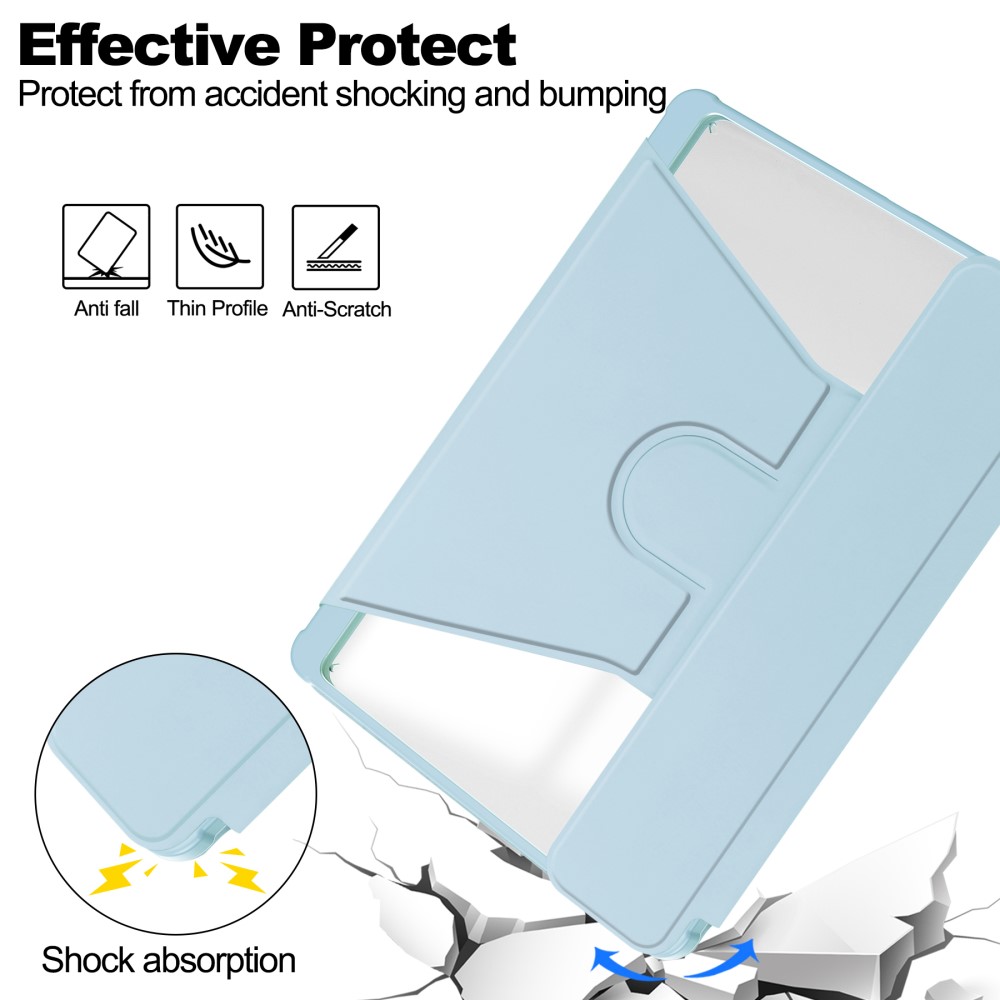  Samsung Galaxy Tab S10 Plus Fodral 360° Rotation Blå