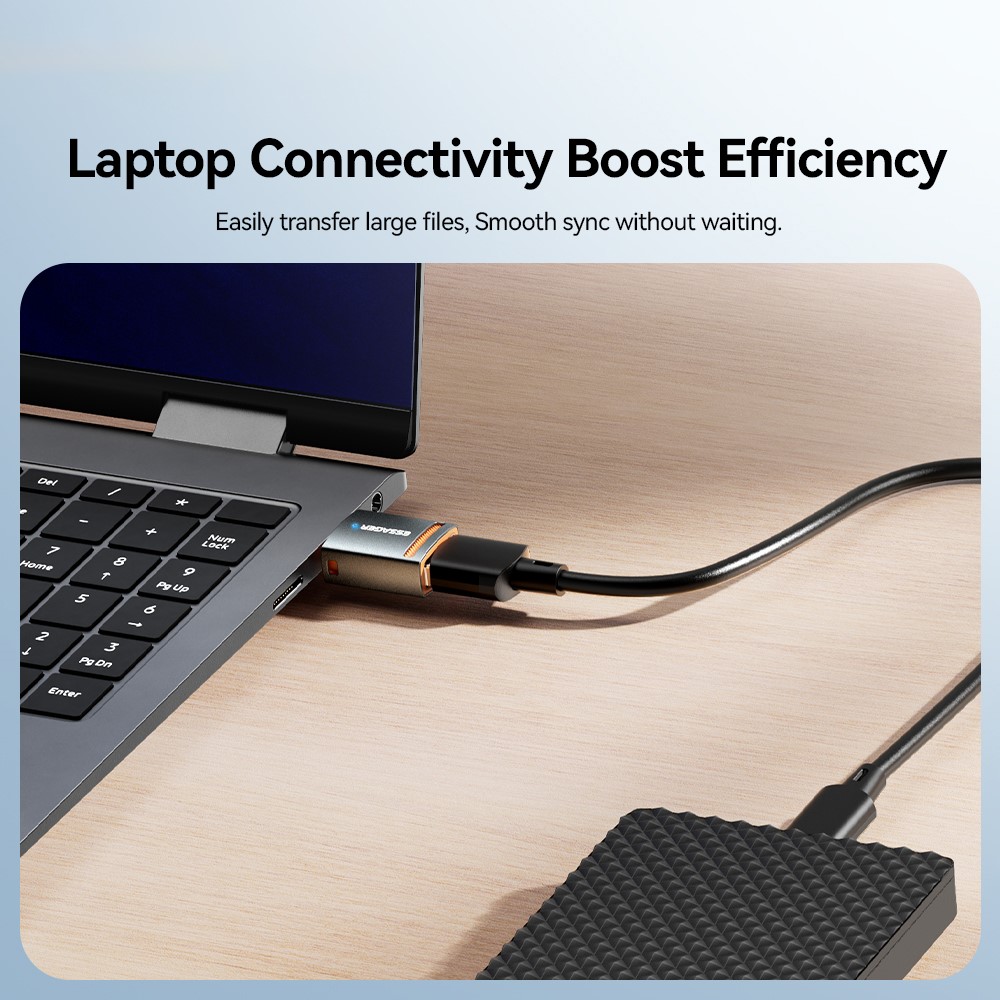 ESSAGER ESSAGER USB-C Till USB-A Adapter Grå