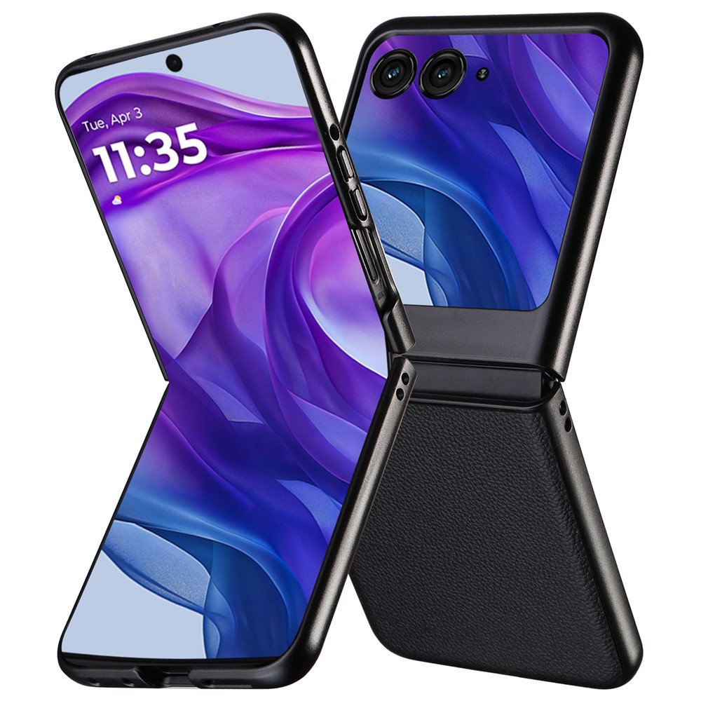  Motorola Razr 60 / 50 5G Skal Litchi Textur Svart