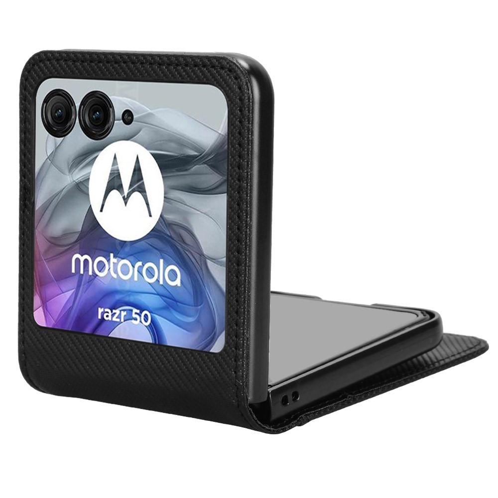  Motorola Razr 60 / 50 5G Skal Med Kortfack Läder Svart