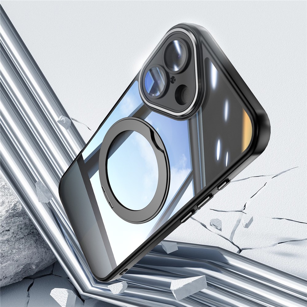  iPhone 16 Plus Skal MagSafe Kickstand Transparent / Svart