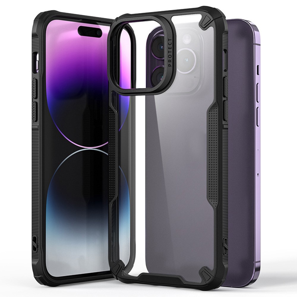  iPhone 16 Pro Max Skal Hybrid Transparent / Svart