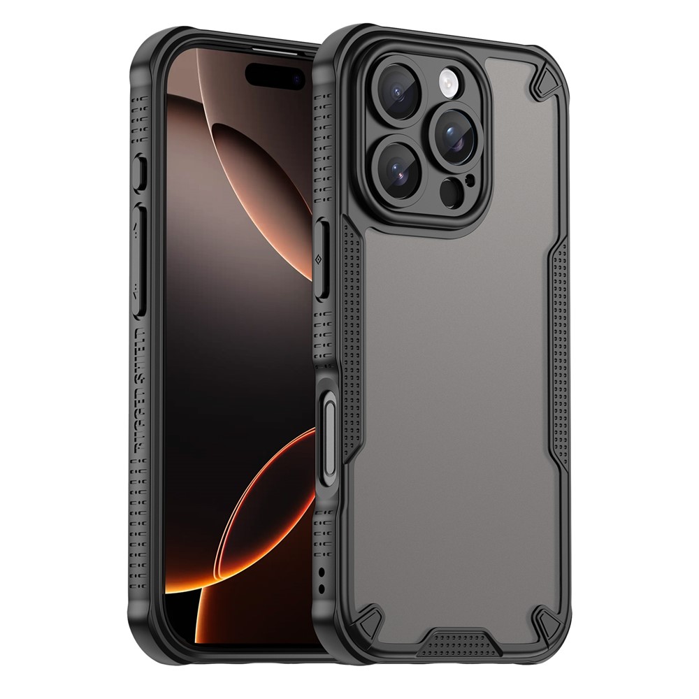  iPhone 16 Pro Skal Frosted Armor Series Svart