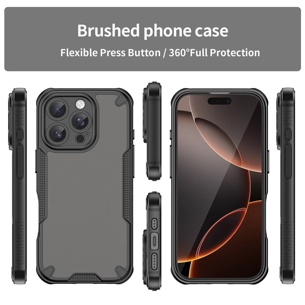  iPhone 16 Pro Skal Frosted Armor Series Svart