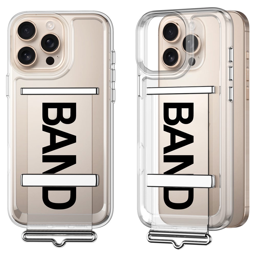 GKK GKK iPhone 16 Pro Max Skal Med Strap Transparent / Svart
