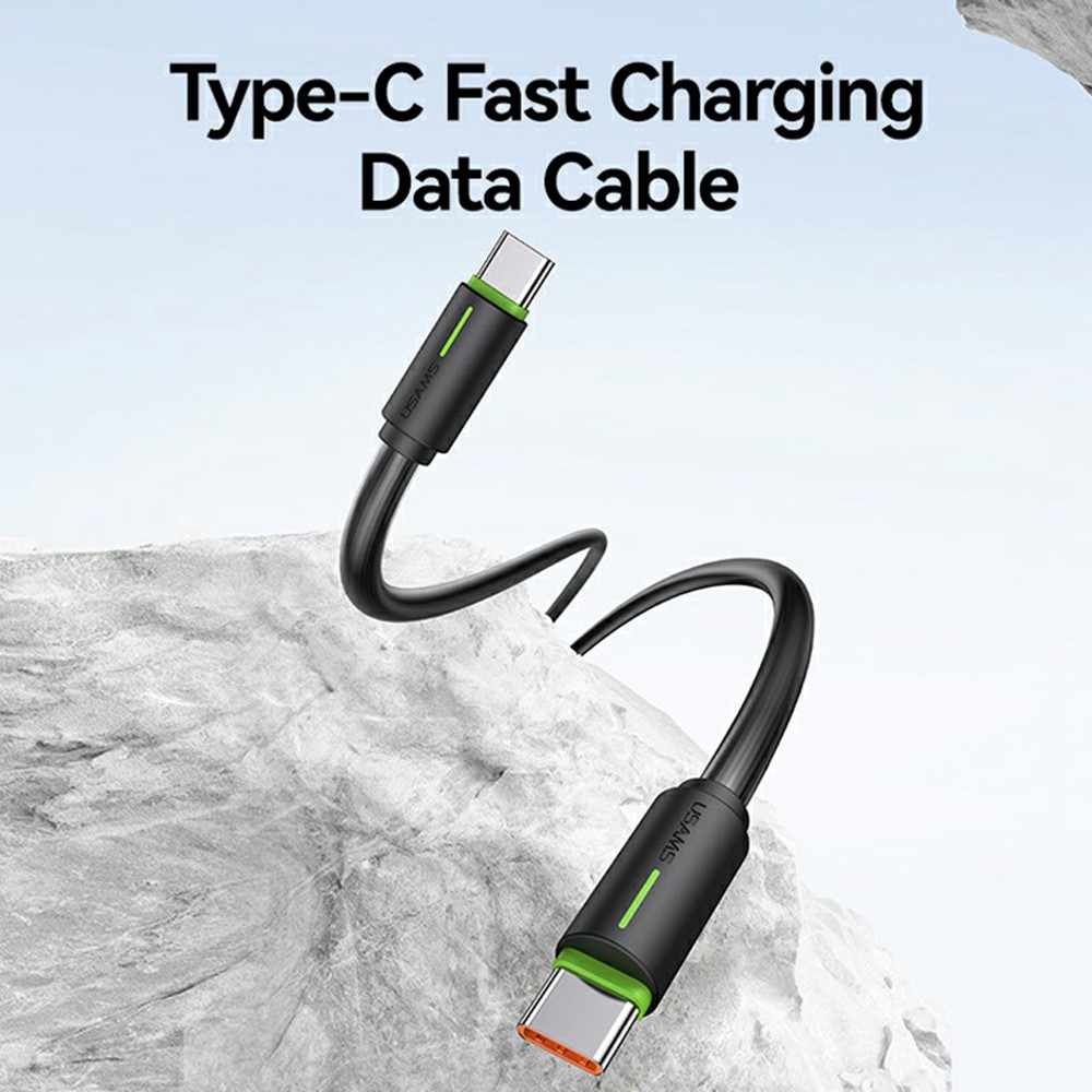 USAMS USAMS 1m 60W USB-C - USB-C Kabel Svart