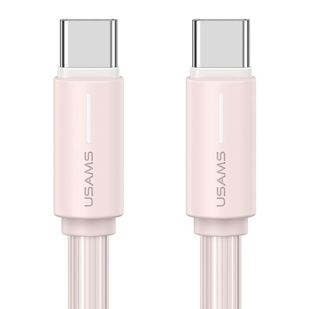 USAMS USAMS 1m 60W USB-C - USB-C Kabel Rosa