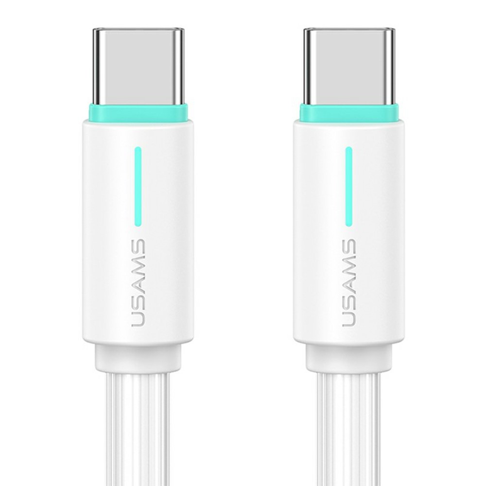 USAMS USAMS 1m 60W USB-C - USB-C Kabel Vit