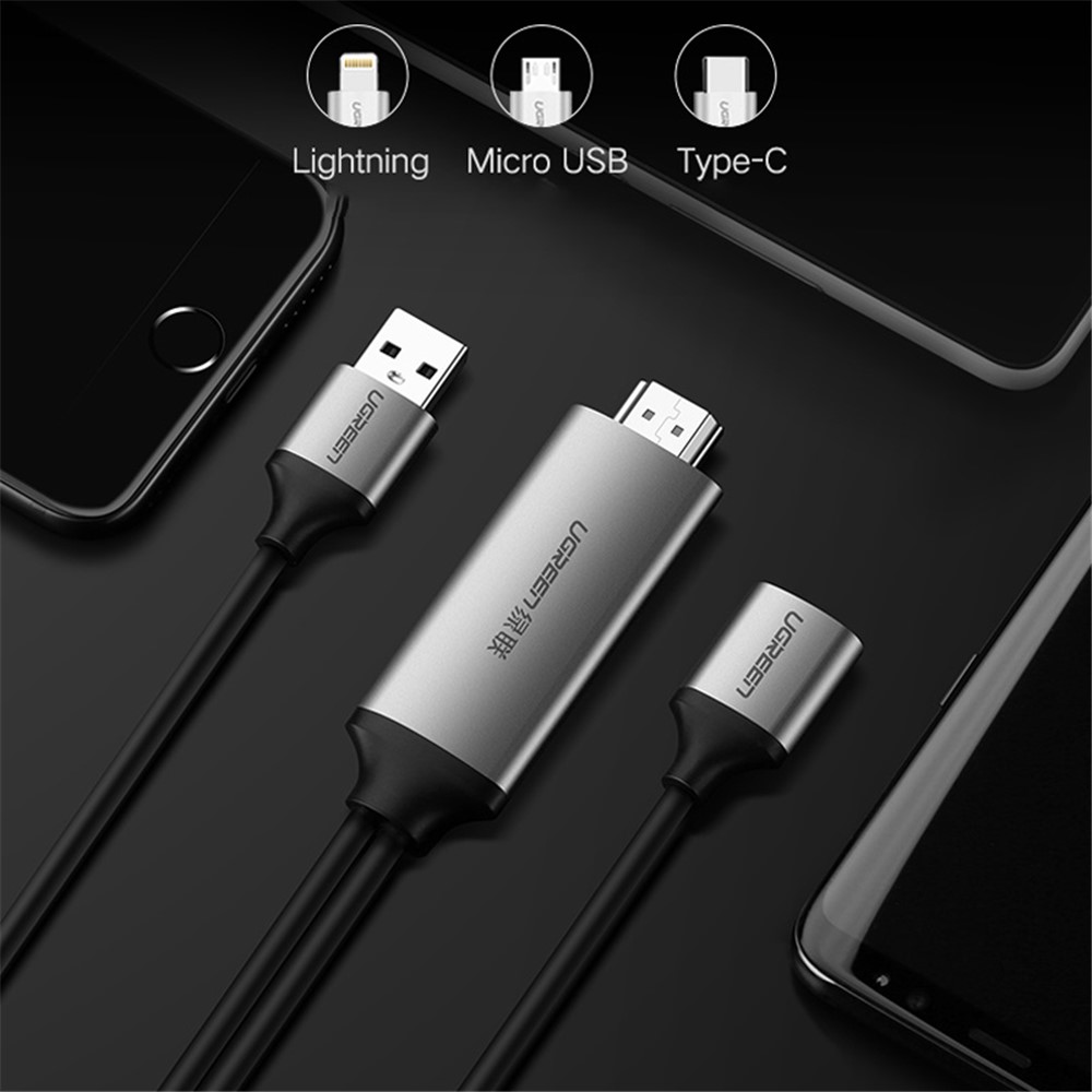 UGREEN UGREEN USB MHL - HDMI Kabel Svart
