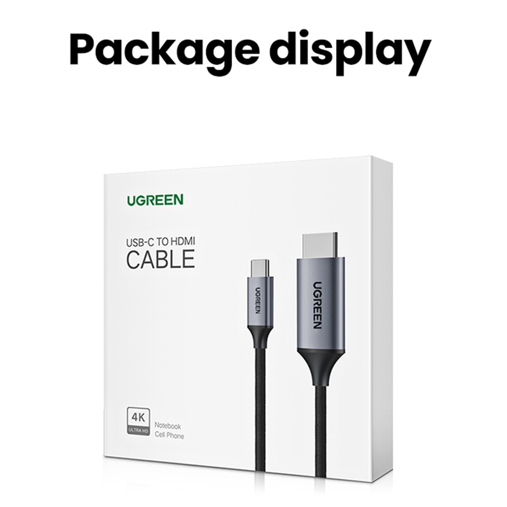 UGREEN UGREEN 1.5m 4K 60Hz USB-C - HDMI Kabel Svart