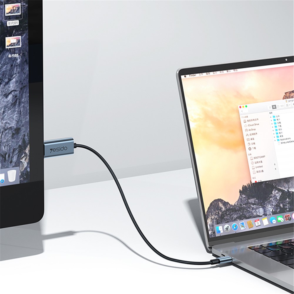 YESIDO YESIDO 2m 4K 60Hz USB-C - HDMI Svart
