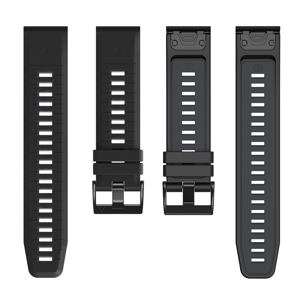  Garmin Fenix 22 mm Armband Quick Release Silikon Svart