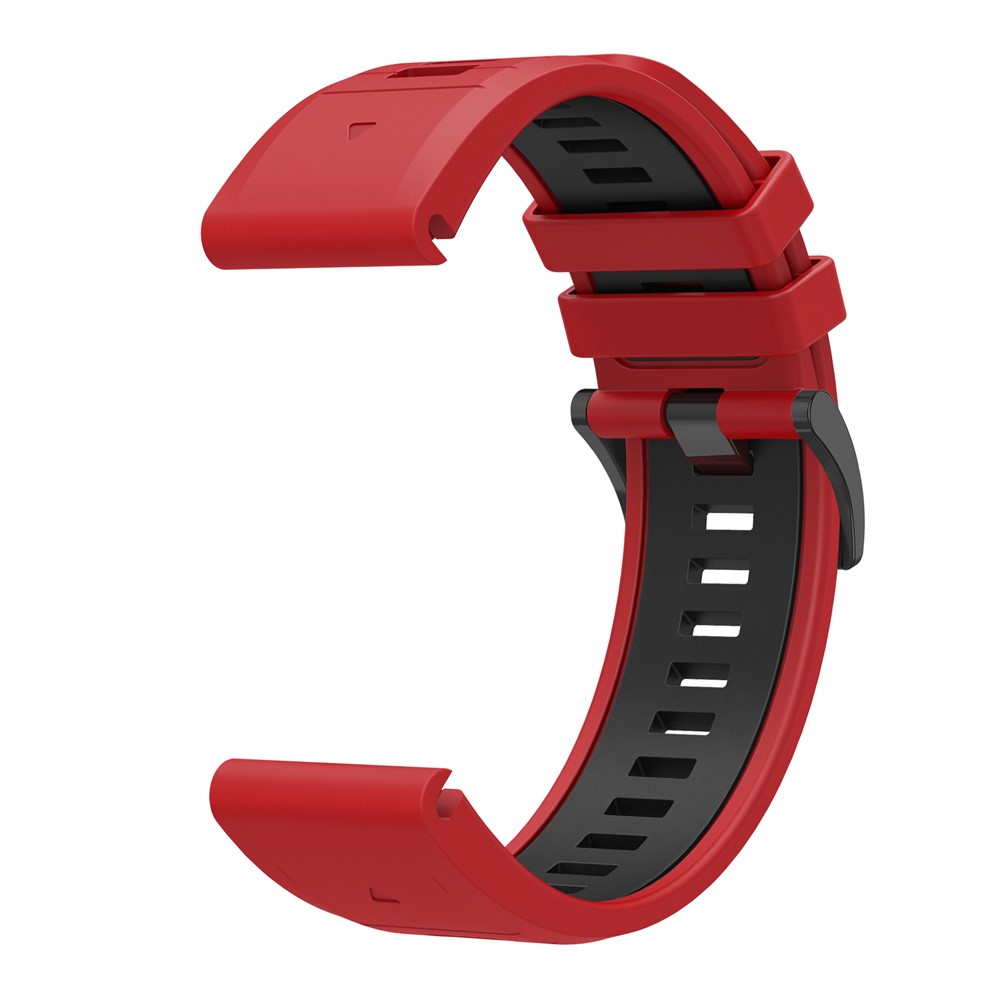  Garmin Fenix 22 mm Armband Quick Release Silikon Röd