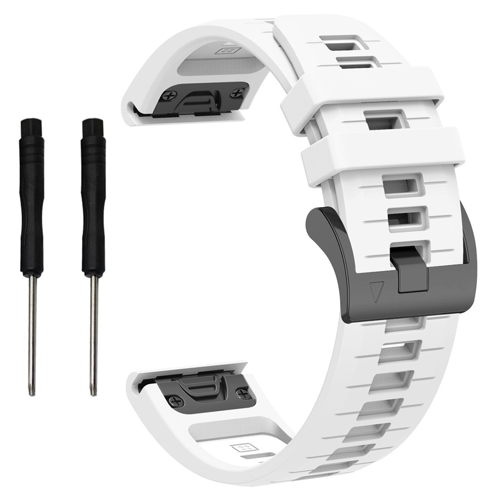  Garmin Fenix 26 mm Armband Quick Release Silikon Vit