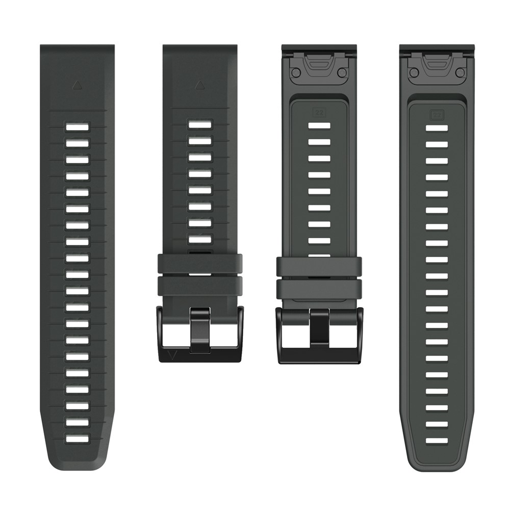  Garmin Fenix 26 mm Armband Quick Release Silikon Grå