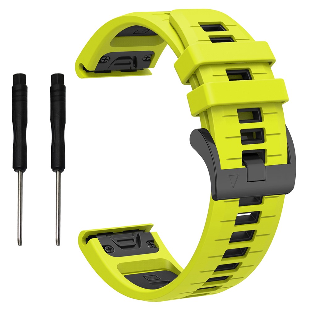  Garmin Fenix 26 mm Armband Quick Release Silikon Grön